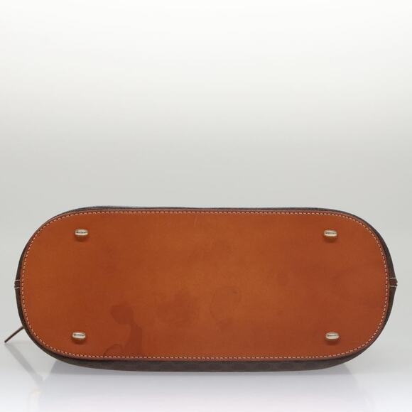 CELINE Macadam Canvas Hand Bag Pvc Leather Brown Gold - Picture 9 of 12